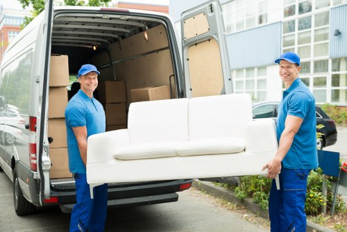Ealing Man And Van team preparing a safe move with protective equipment