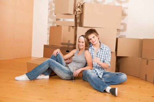 Van loading service with moving boxes and furniture