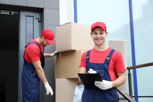 House removal team preparing a move in Ealing