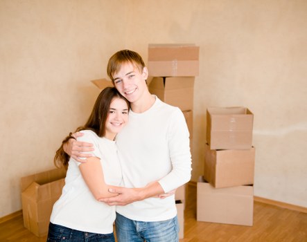 Moving truck and office contents ready for relocation in Ealing