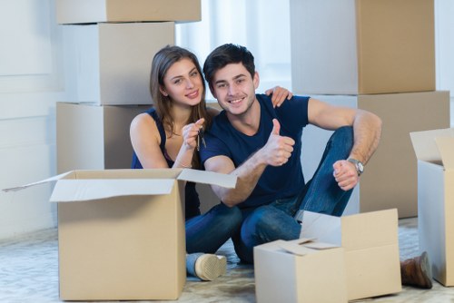 Careful loading of furniture and boxes for a house move in Ealing