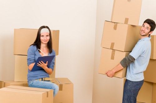 Packed moving boxes ready for a house move in Ealing